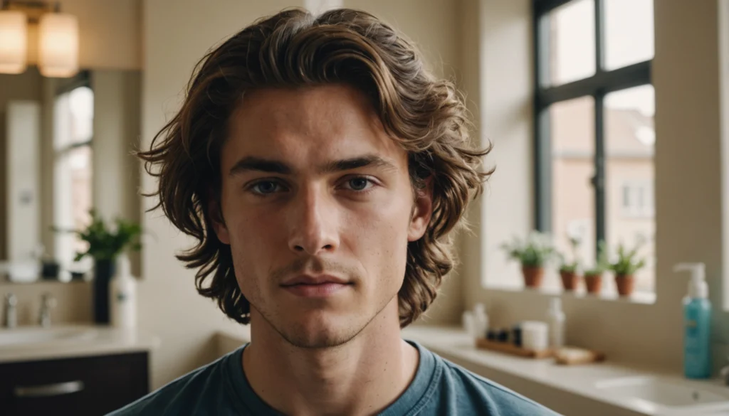 cheveux secs homme